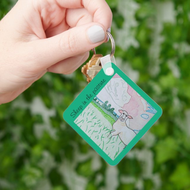 Chaveiro Ovinos na Pastura (Mão)