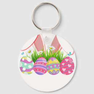 Chaveiro ovo de coelho, retrô, vintage