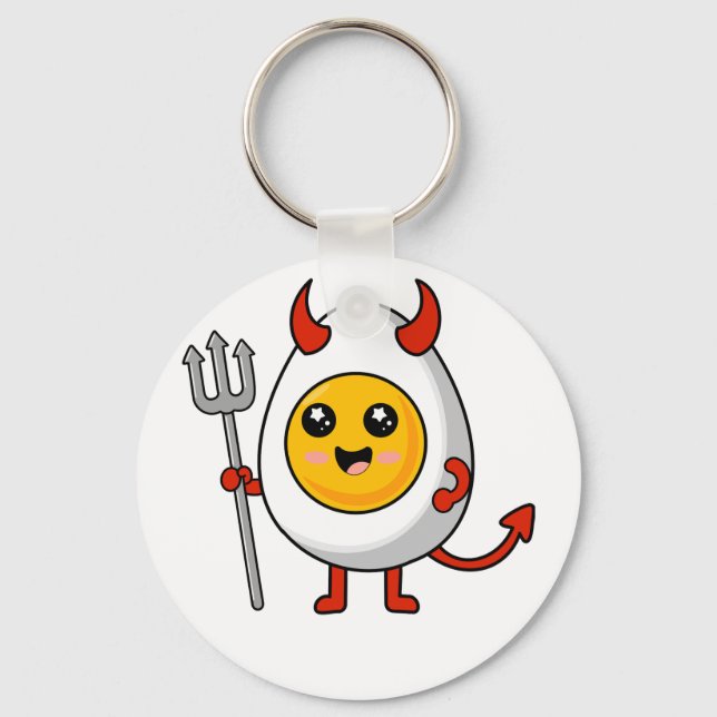 Chaveiro Ovo Diabólico Fofo Kawaii (Frente)