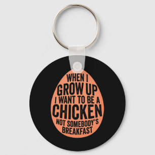 Chaveiro Ovo Engraçado Eu Quero Ser Uma Galinha' Planta Sed