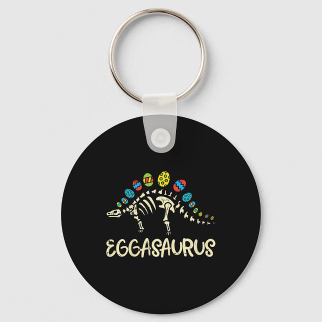 Chaveiro Ovos de Eggasaurus da Páscoa Stegosaurus Dinossaur (Frente)