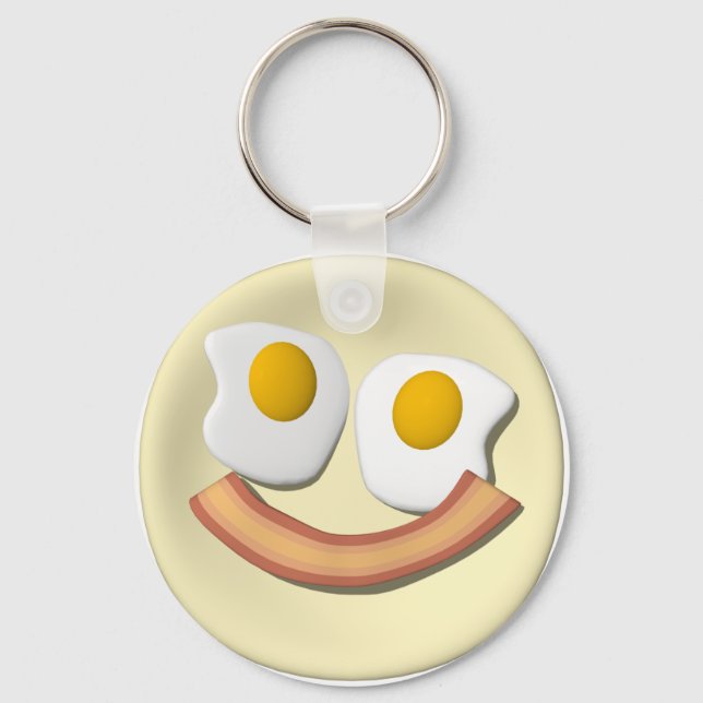 Chaveiro Ovos e rosto de bacon. (Frente)