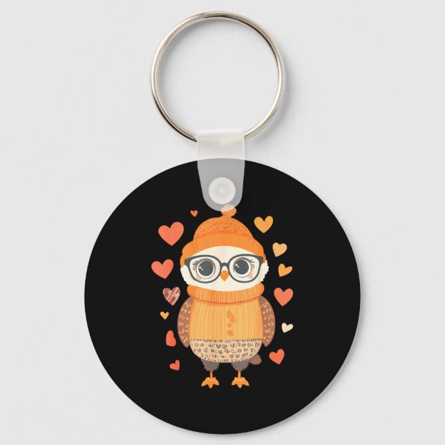 Chaveiro Owl Lover Heart Girls Valentine’s Day Women Owl  (Frente)