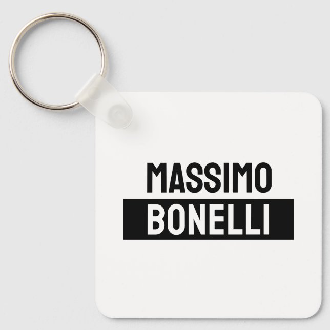 Chaveiro Own Name Minimalist Modern Plain Black White (Frente)