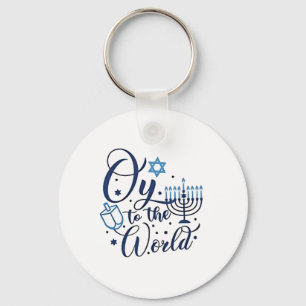 Chaveiro Oy to the World Hanukkah Jewish Engraçado