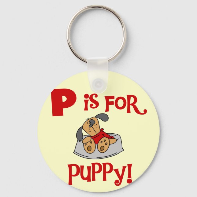 Chaveiro P é para o camiseta e os presentes do filhote de c (Frente)