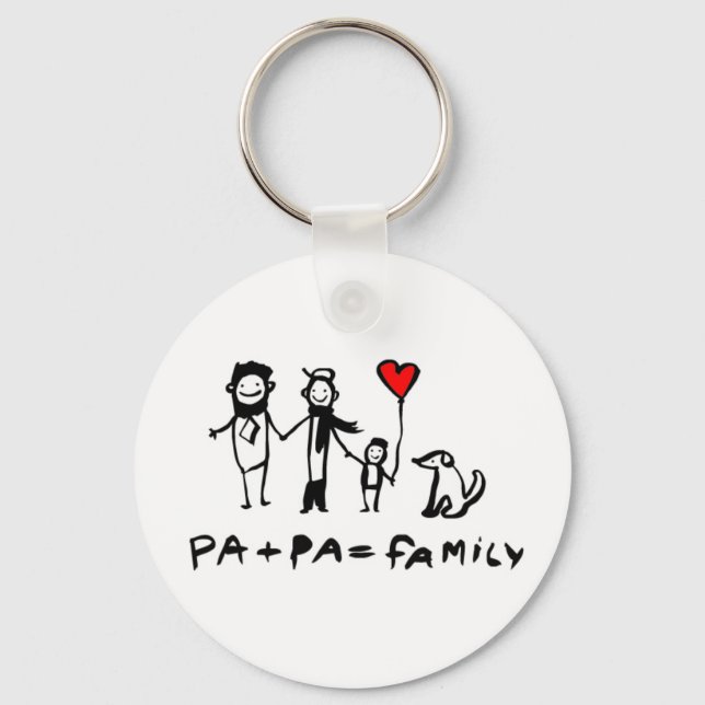 Chaveiro Pa + Pa = Família (Frente)