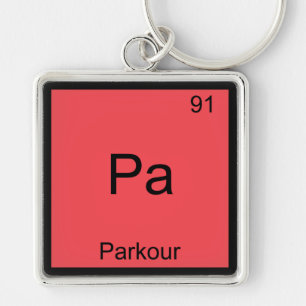 Chaveiro Pa - Parkour Funny Chemistry Element Symbol Tee
