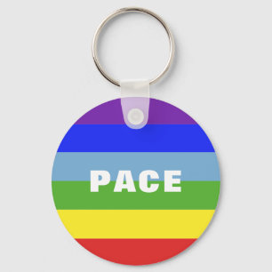 Chaveiro Pace Peace Rainbow Color Regenbogen strips