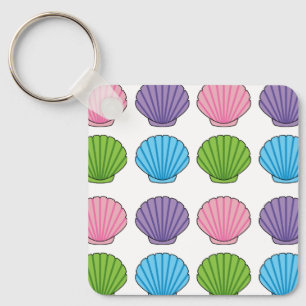 Chaveiro Pacote de Seashell Colorido de Pastel