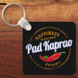 Chaveiro Pad Kaprao Chili Street Comida Vintage Tailândia