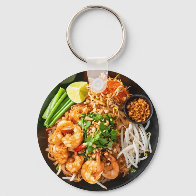 Chaveiro Pad Thai Noodle Dish Themed Promotional  (Frente)