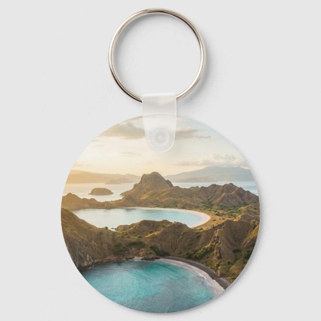 Chaveiro Padar Island Sunset Landscape Keychains (Frente)