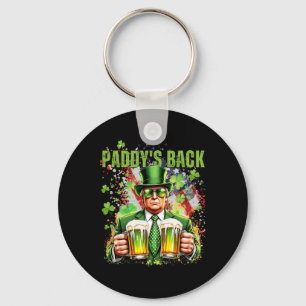 Chaveiro Paddy's Back Funny Trump Dia de São Patrício Irish