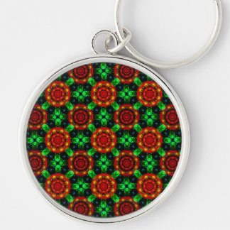 Chaveiro Padrão Abstrato Floral Moderno Boho Elegante #504