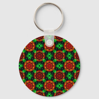 Chaveiro Padrão Abstrato Floral Moderno Boho Elegante #504