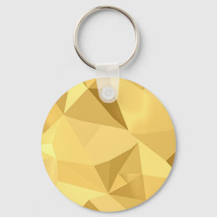 Chaveiro Padrão Abstrato Geométrico Dourado