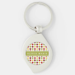 Chaveiro Padrão Apple na moda com nome personalizado