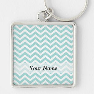 Chaveiro Padrão aqua chevron
