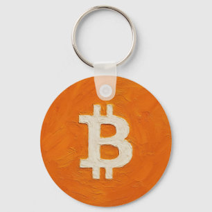 Chaveiro Padrão Bitcoin (Óleo, Estilo: 1)