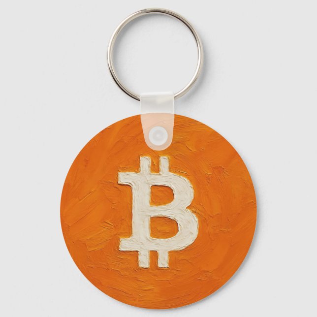 Chaveiro Padrão Bitcoin (Óleo, Estilo: 1) (Frente)