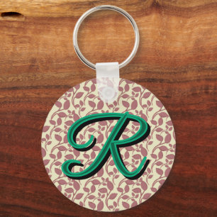 Chaveiro Padrão botânico personalizado e customizado
