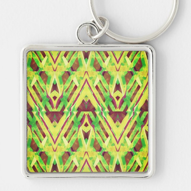 Chaveiro Padrão castanho e verde (Frente)