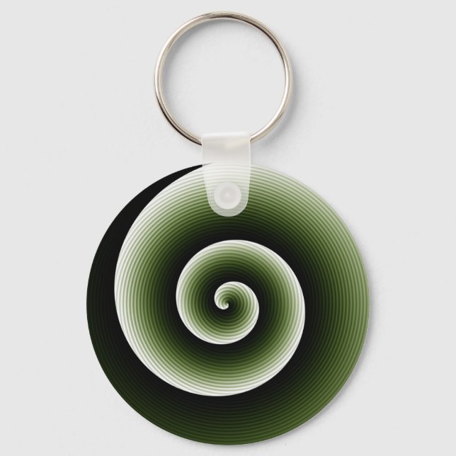Chaveiro Padrão Contemporâneo de Grelha Verde Profunda com  (Frente)