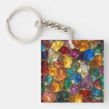 Padrão contínuo de mosaico de cristal colorido de 