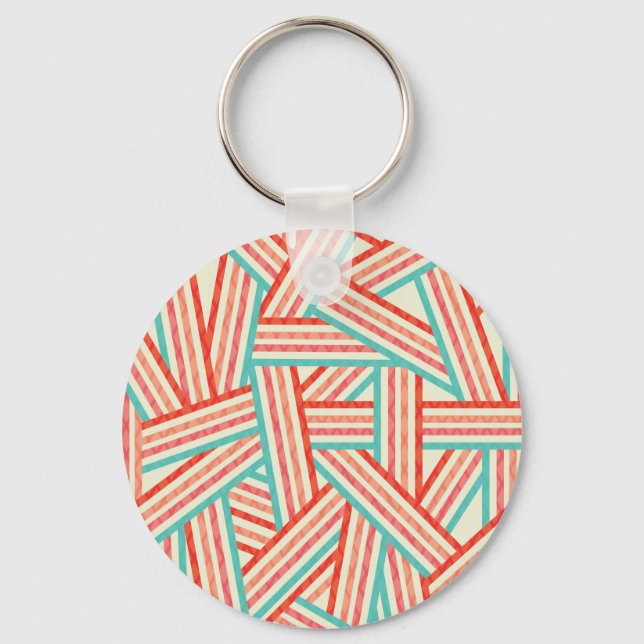 Chaveiro Padrão de Abstrato com distribuição colorida (Frente)