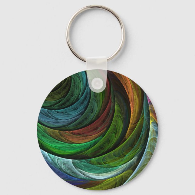 Chaveiro Padrão de Abstrato de Arte Moderna com Glória de C (Frente)