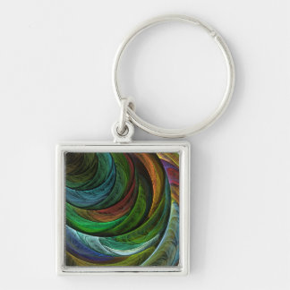 Chaveiro Padrão de Abstrato de Arte Moderna com Glória de C