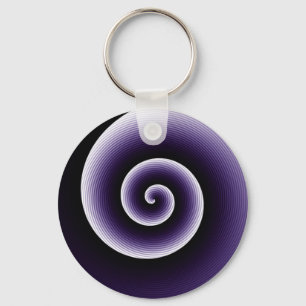 Chaveiro Padrão de Abstrato espiral colorido legal