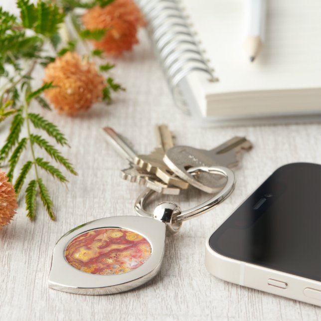 Chaveiro Padrão de Agato de Lace Louco (Lateral)