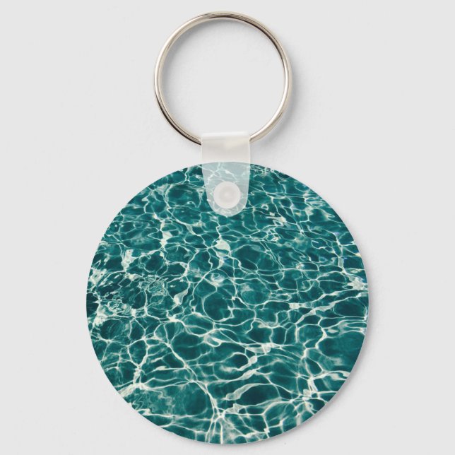 Chaveiro Padrão de água azul (Frente)