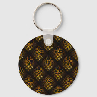 Chaveiro Padrão de Arte Abstrata Boho Moderno Elegante Dour