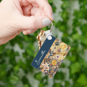 Chaveiro Padrão de Arte de Círculos Rosa Violeta Rosa Rosa 