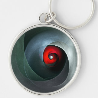 Chaveiro Padrão de Arte Moderna Abstrato de Roteiro Vermelh