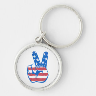 Chaveiro Padrão de Bandeira da Peace American