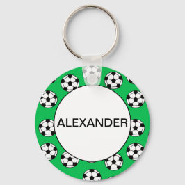 Chaveiro Padrão de bola de futebol engraçado