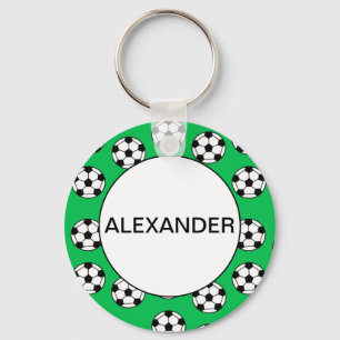 Chaveiro Padrão de bola de futebol engraçado