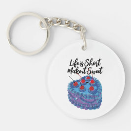 Chaveiro Padrão de Bolo Corpo Roxo