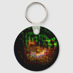 Chaveiro padrão de caleidoscópio radar