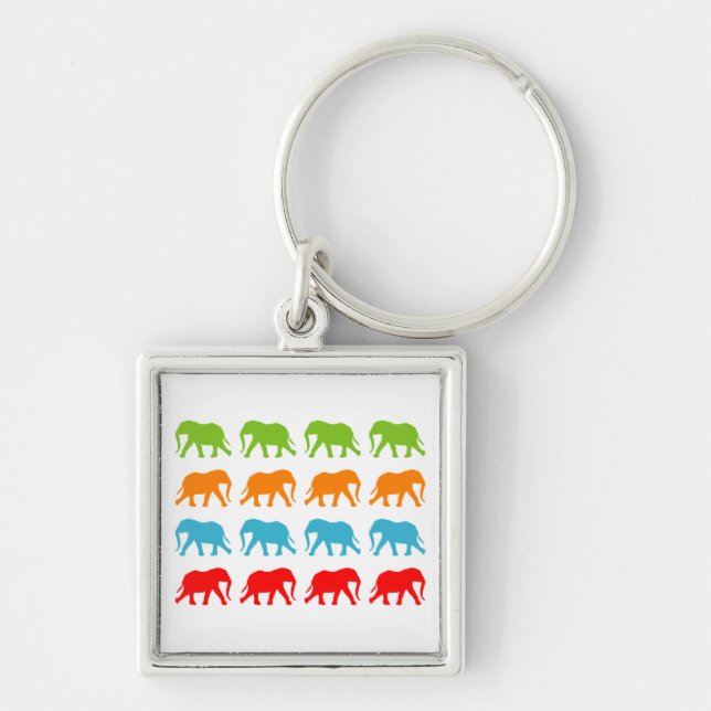 Chaveiro Padrão de Caminhada dos Elefantes (Frente)
