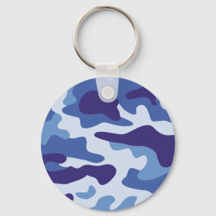 Chaveiro Padrão de camuflagem azul