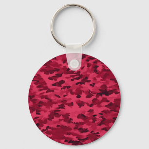 Chaveiro Padrão de Camuflagem Vermelho Rubor
