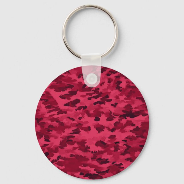 Chaveiro Padrão de Camuflagem Vermelho Rubor (Frente)
