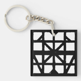 Chaveiro Padrão de Casa Meia-Timberada na Alemanha Preta e 