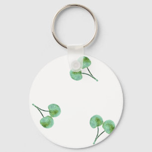 Chaveiro Padrão de Cereja Verde