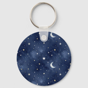 Chaveiro Padrão de Constelações da Lua da Noite Estrelada